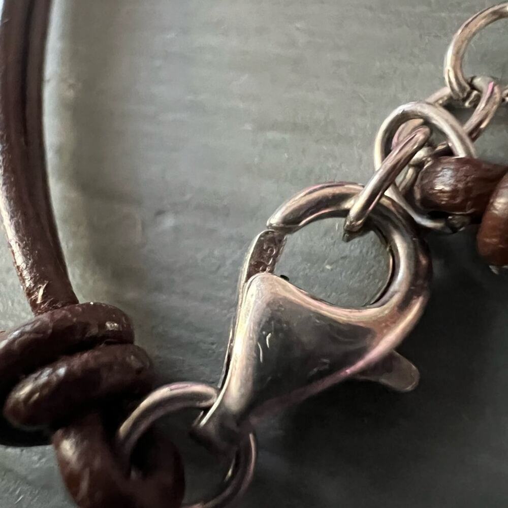 Silpada 925 Sterling Silver & Leather Necklace - Picture 5 of 12